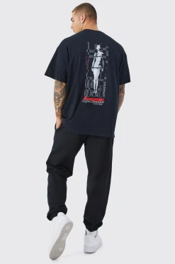 Oversized Chicago Varsity Jogger | BoohooMAN UK