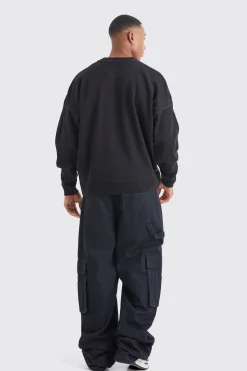 Oversized City Scene Knitted Jumper | BoohooMAN UK