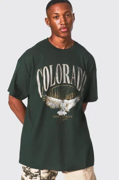 Oversized Colorado Varsity T-shirt | BoohooMAN UK