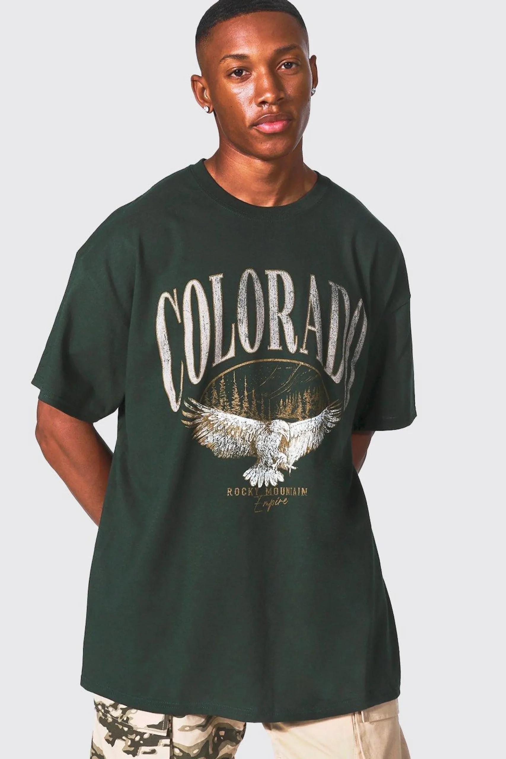 Oversized Colorado Varsity T-shirt | BoohooMAN UK