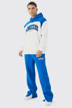 Oversized Colour Block Mmxiii Hooded Tracksuit | BoohooMAN UK