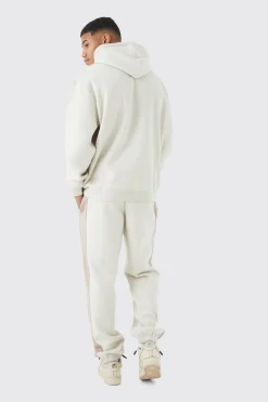 Oversized Colour Block Piped Tracksuit | BoohooMAN UK