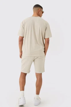 Oversized Contrast Stitch Extended Neck T-shirt | BoohooMAN UK