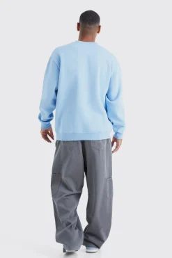 Oversized Crew Neck Sweatshirt | BoohooMAN UK