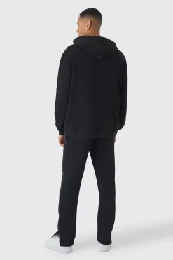 Oversized Cross Print Tracksuit | BoohooMAN UK