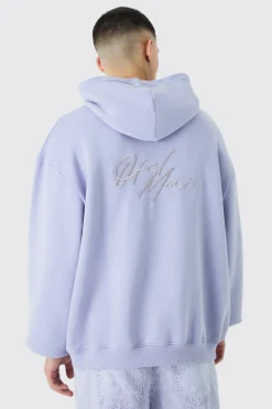 Oversized 3d Embroidered Ofcl Man Hoodie | BoohooMAN UK