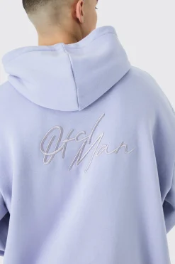 Oversized 3d Embroidered Ofcl Man Hoodie | BoohooMAN UK