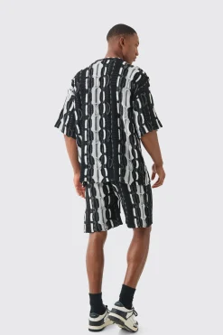 Oversized 3D Knitted T-shirt | BoohooMAN UK