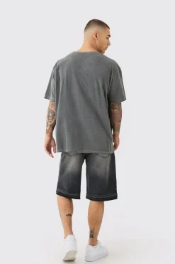 Oversized DC Batman License Wash T-shirt | BoohooMAN UK