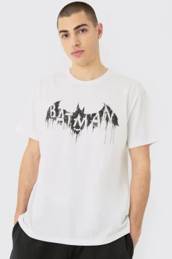 Oversized DC Batman Logo License T-shirt | BoohooMAN UK