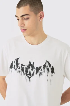 Oversized DC Batman Logo License T-shirt | BoohooMAN UK