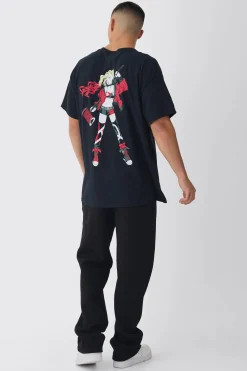 Oversized DC Harley Quinn License Print T-Shirt | BoohooMAN UK