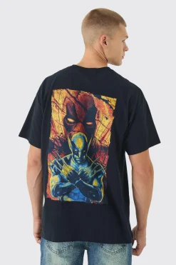 Oversized Deadpool Wolverine License T-Shirt | BoohooMAN UK