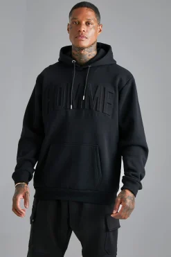 Oversized Debossed Homme Hoodie | BoohooMAN UK
