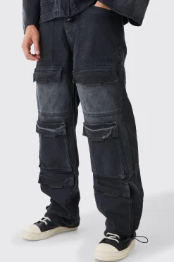 Oversized Denim Jacket And Jeans Set | BoohooMAN UK