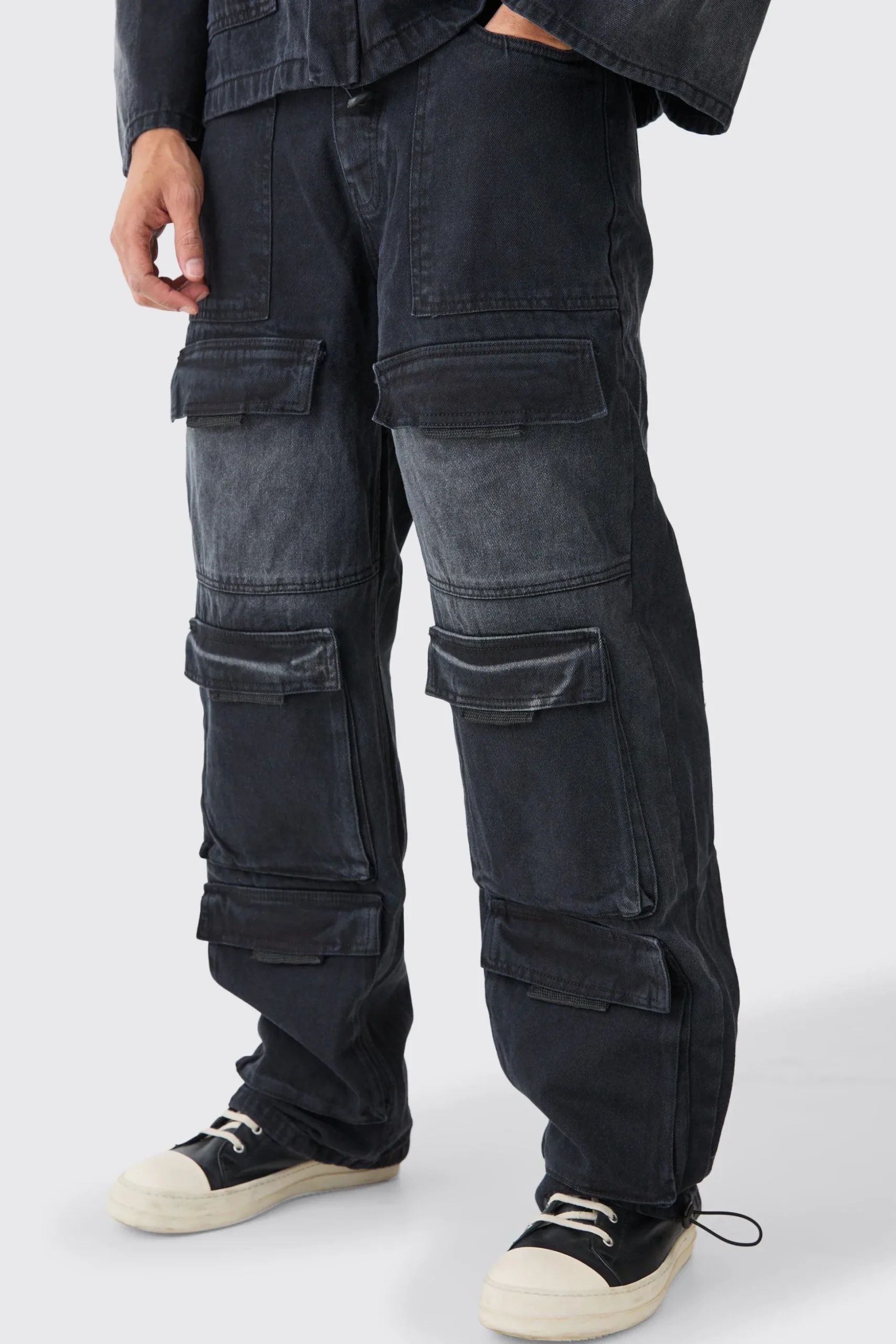 Oversized Denim Jacket And Jeans Set | BoohooMAN UK