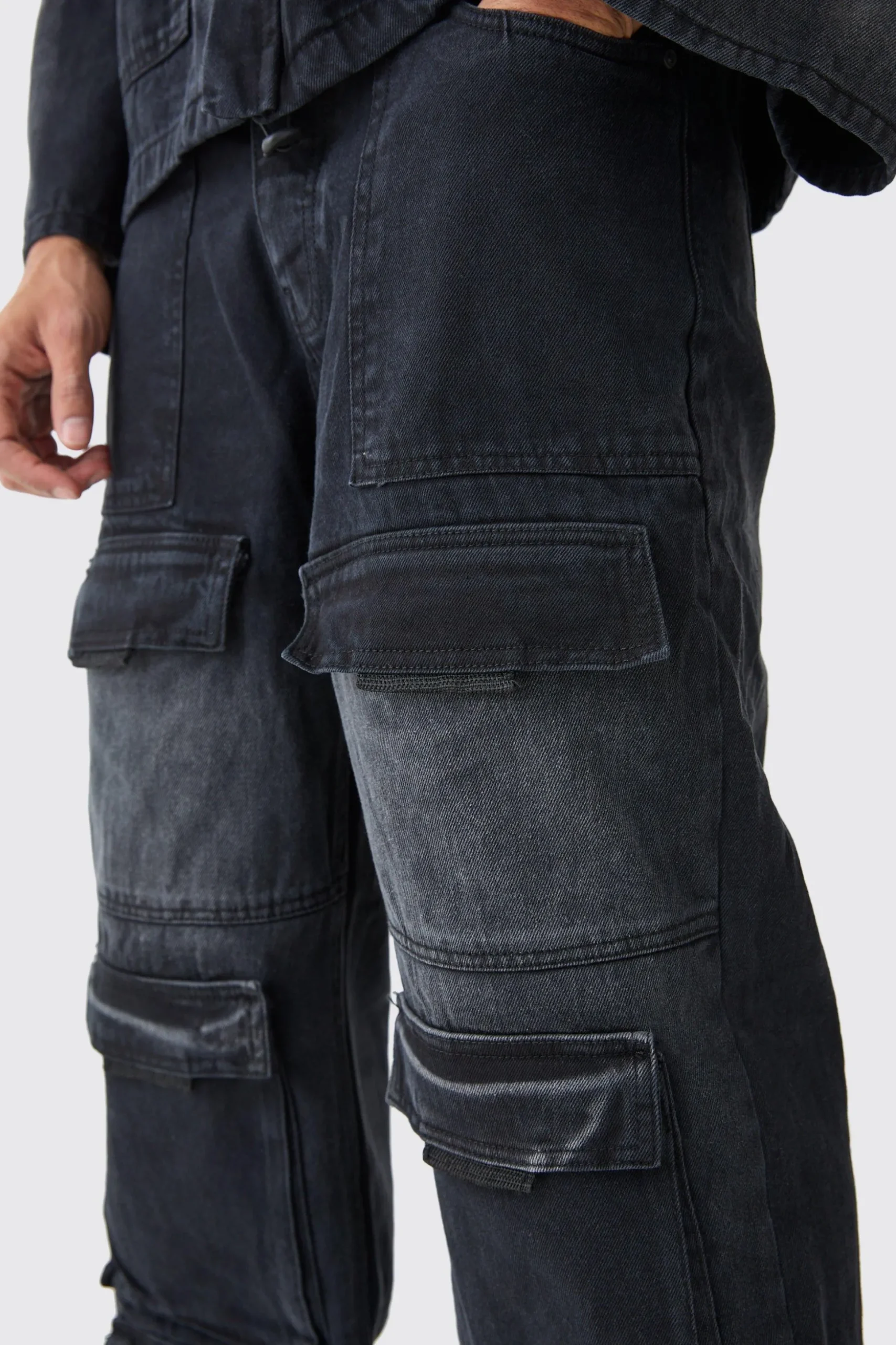 Oversized Denim Jacket And Jeans Set | BoohooMAN UK
