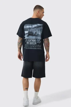 Oversized Disney Cars License Back Print T-shirt | BoohooMAN UK