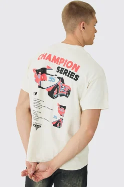 Oversized Disney Cars Wash License Print T-Shirt | BoohooMAN UK