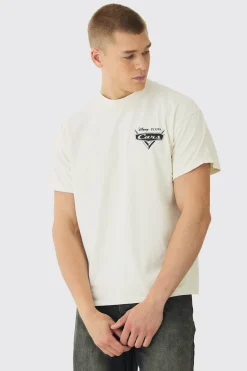 Oversized Disney Cars Wash License Print T-Shirt | BoohooMAN UK