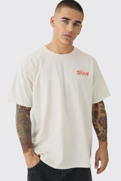 Oversized Disney Lilo And Stitch Wash License Print T-shirt | BoohooMAN UK