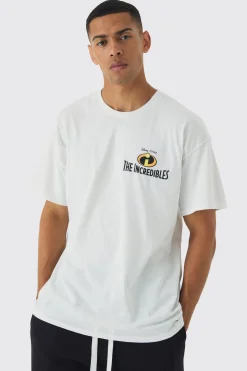 Oversized Disney Pixar The Incredibles License Print T-Shirt | BoohooMAN UK