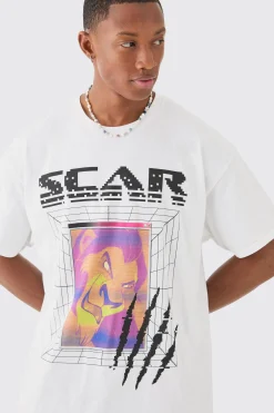 Oversized Disney Scar License T-shirt | BoohooMAN UK
