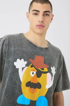 Oversized Disney Toy Story Anime Wash License T-shirt | BoohooMAN UK