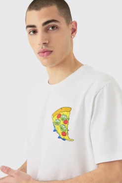 Oversized Disney Toy Story Alien Pizza License T-shirt | BoohooMAN UK
