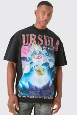 Oversized Disney Ursula Large Scale License T-shirt | BoohooMAN UK