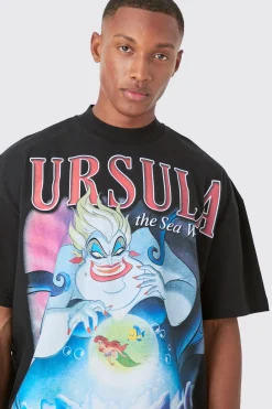 Oversized Disney Ursula Large Scale License T-shirt | BoohooMAN UK