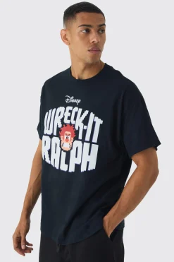 Oversized Disney Wreck It Ralph License Print T-Shirt | BoohooMAN UK