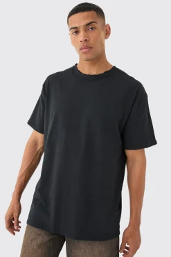 Oversized Distressed T-shirt | BoohooMAN UK