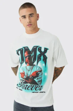 Oversized DMX License Print T-Shirt | BoohooMAN UK
