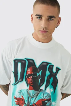 Oversized DMX License Print T-Shirt | BoohooMAN UK
