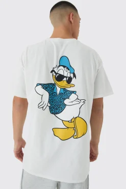 Oversized Donald Duck License T-Shirt | BoohooMAN UK