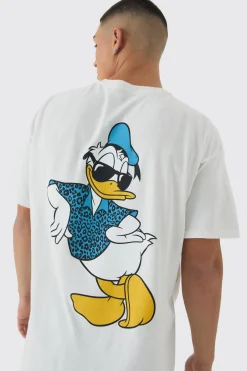 Oversized Donald Duck License T-Shirt | BoohooMAN UK