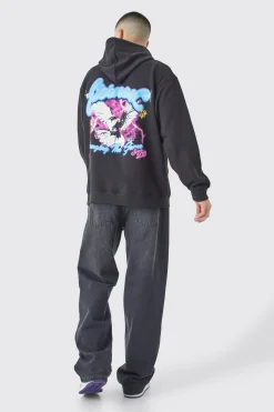 Oversized Dove Graphic Hoodie | BoohooMAN UK