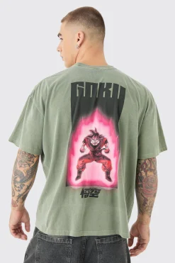 Oversized Dragon Ball Z Anime License T-shirt | BoohooMAN UK