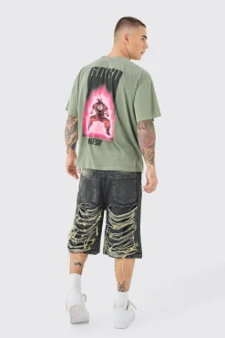 Oversized Dragon Ball Z Anime License T-shirt | BoohooMAN UK