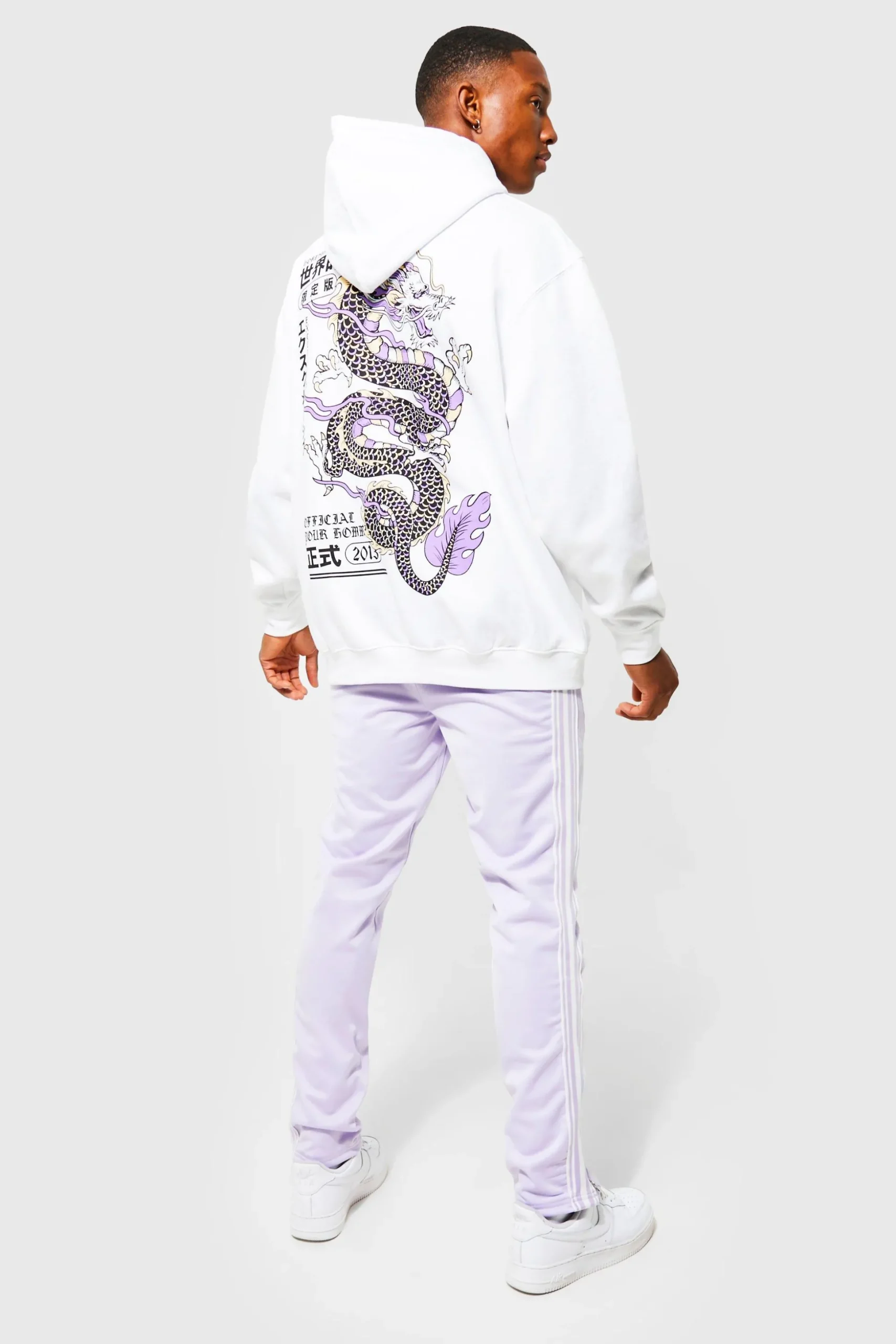 Oversized Dragon Graphic Hoodie | BoohooMAN UK
