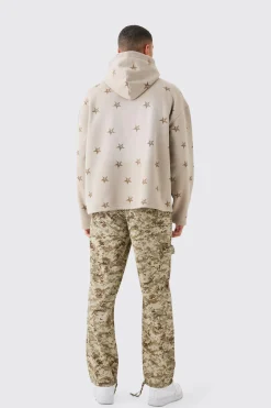 Oversized Drop Shoulder Washed Star Official Hoodie | BoohooMAN UK
