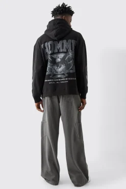 Oversized Eagle Homme Hoodie | BoohooMAN UK