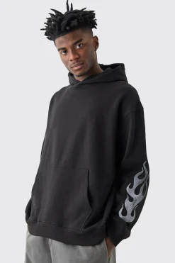 Oversized Eagle Homme Hoodie | BoohooMAN UK