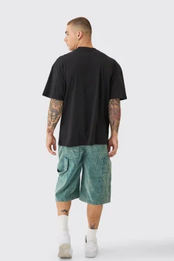 Oversized Earth Print T-shirt | BoohooMAN UK