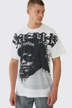 Oversized Eazy E Large Scale License Print T-Shirt | BoohooMAN UK