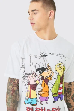 Oversized Ed Edd Eddy License T-shirt | BoohooMAN UK