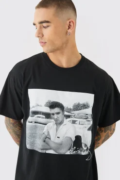 Oversized Elvis Presley License T-shirt | BoohooMAN UK