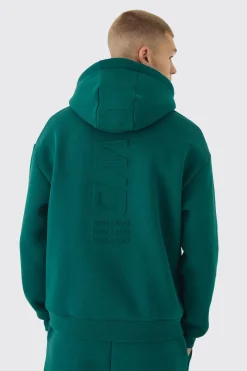 Oversized Embossed Worldwide Hoodie | BoohooMAN UK
