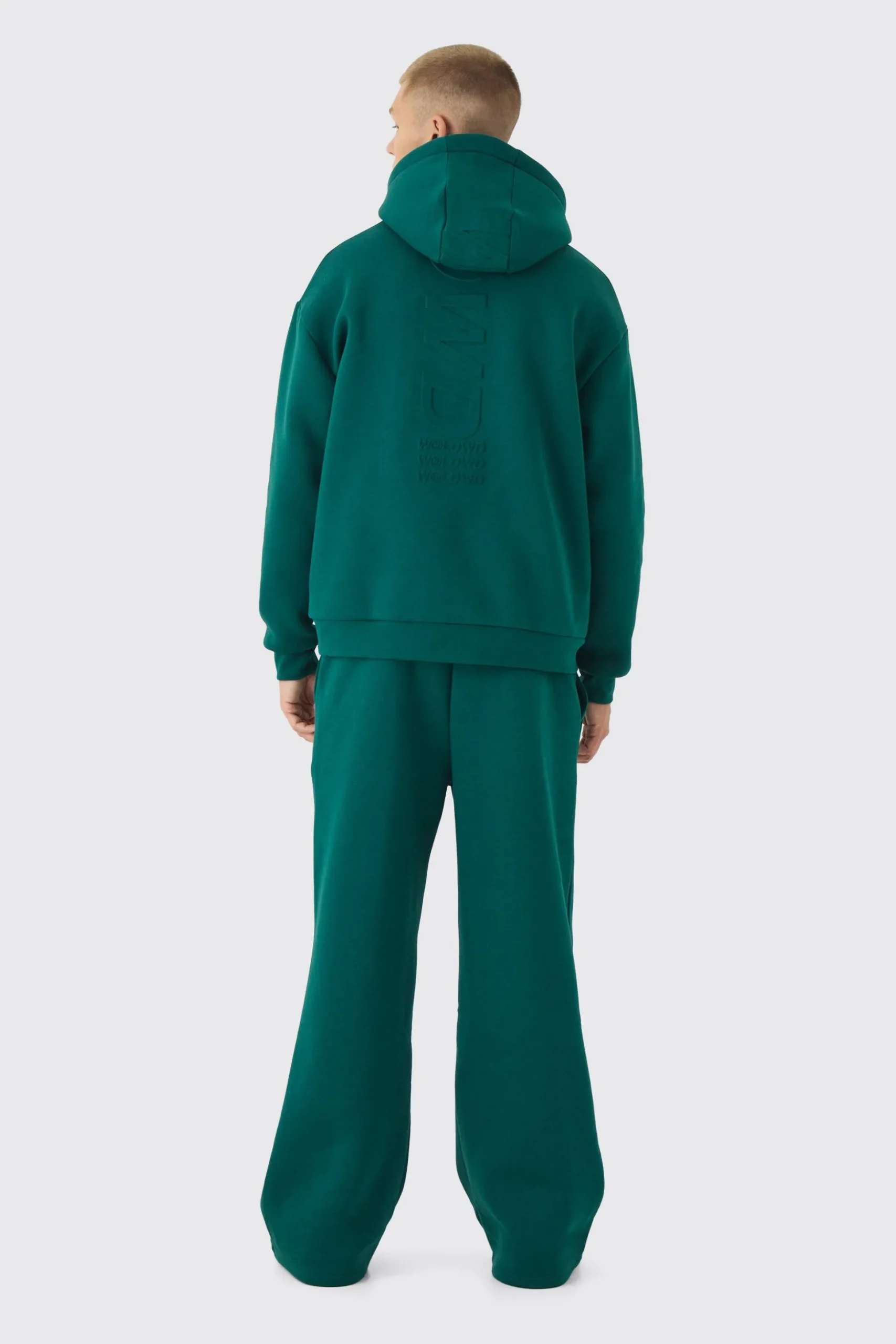 Oversized Embossed Worldwide Hoodie | BoohooMAN UK